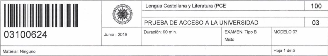 examen-pce-uned-lengua-castellana-y-literatura-2019